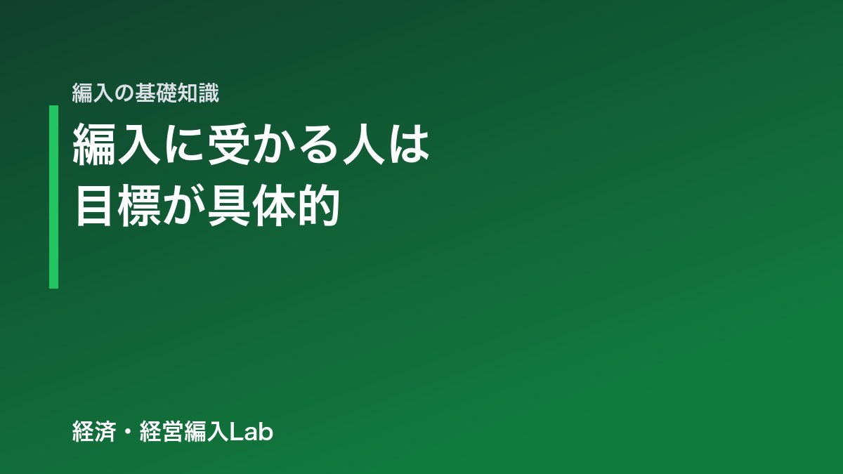 編入に受かる人は目標が具体的｜「頑張る」を予定表に変える手順